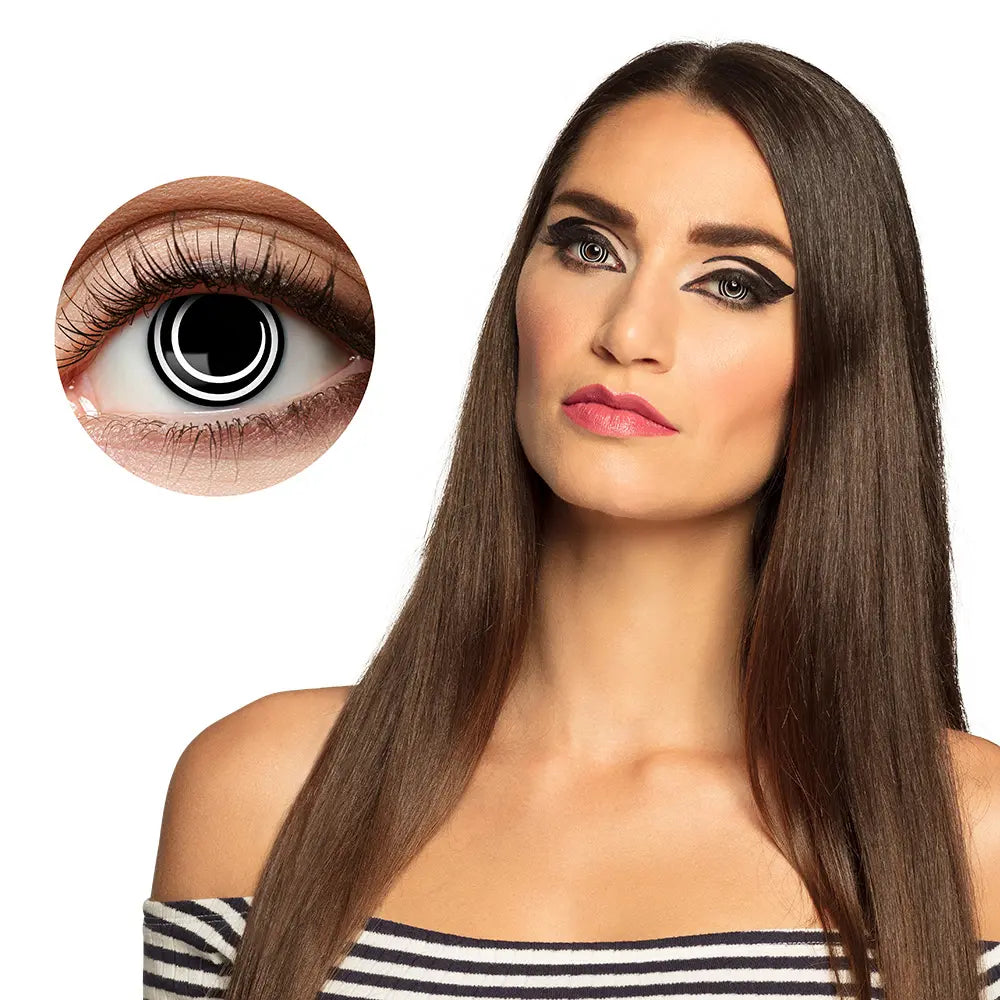 Lentilles Spirale noir - Cercle hypnotique - 1 semaine