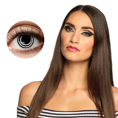 Lentilles Spirale noir - Cercle hypnotique - 1 semaine