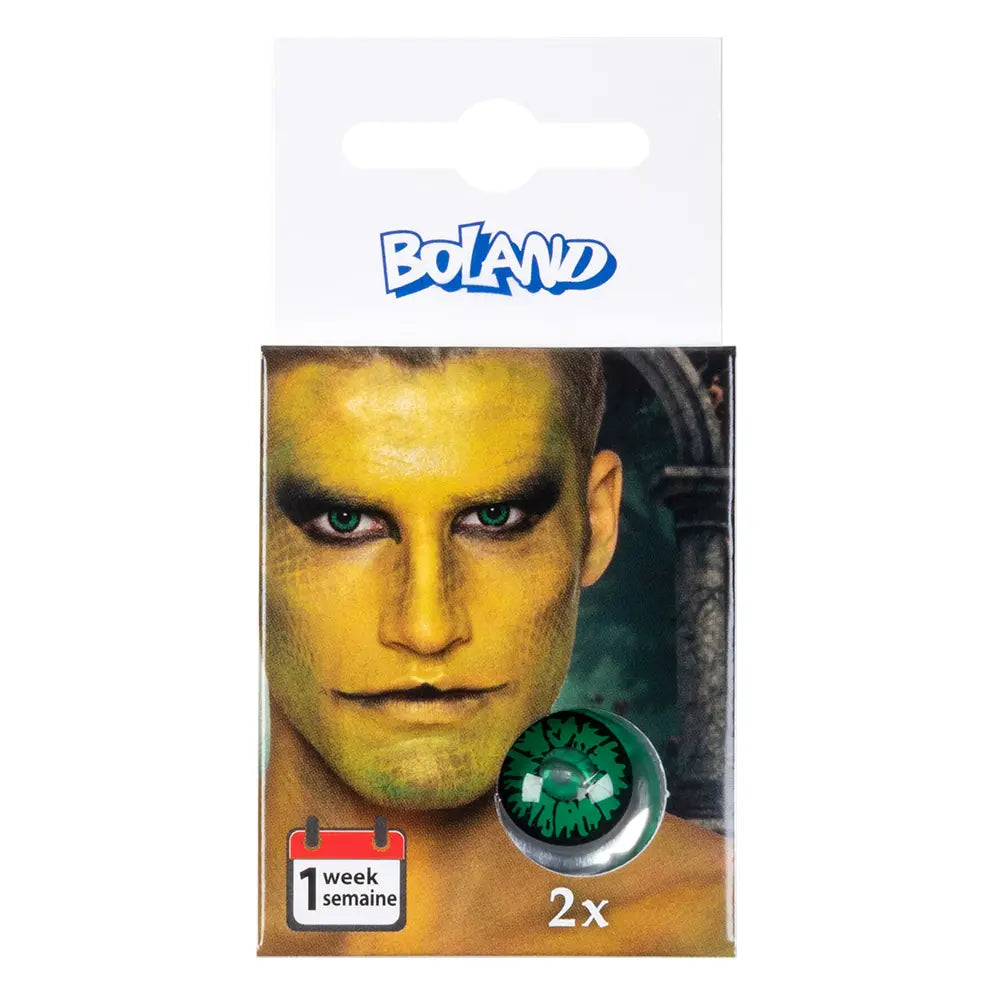 Lentilles Reptile - Vertes pupille fendue - 1 semaine