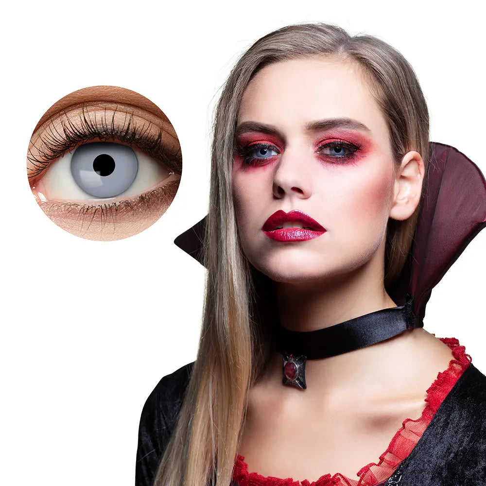 Lentilles Vampire - Grises glaciales - 1 semaine