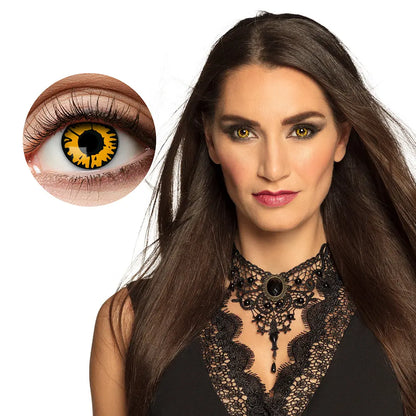 Lentilles Twilight - Jaunes iris noir - 1 semaine