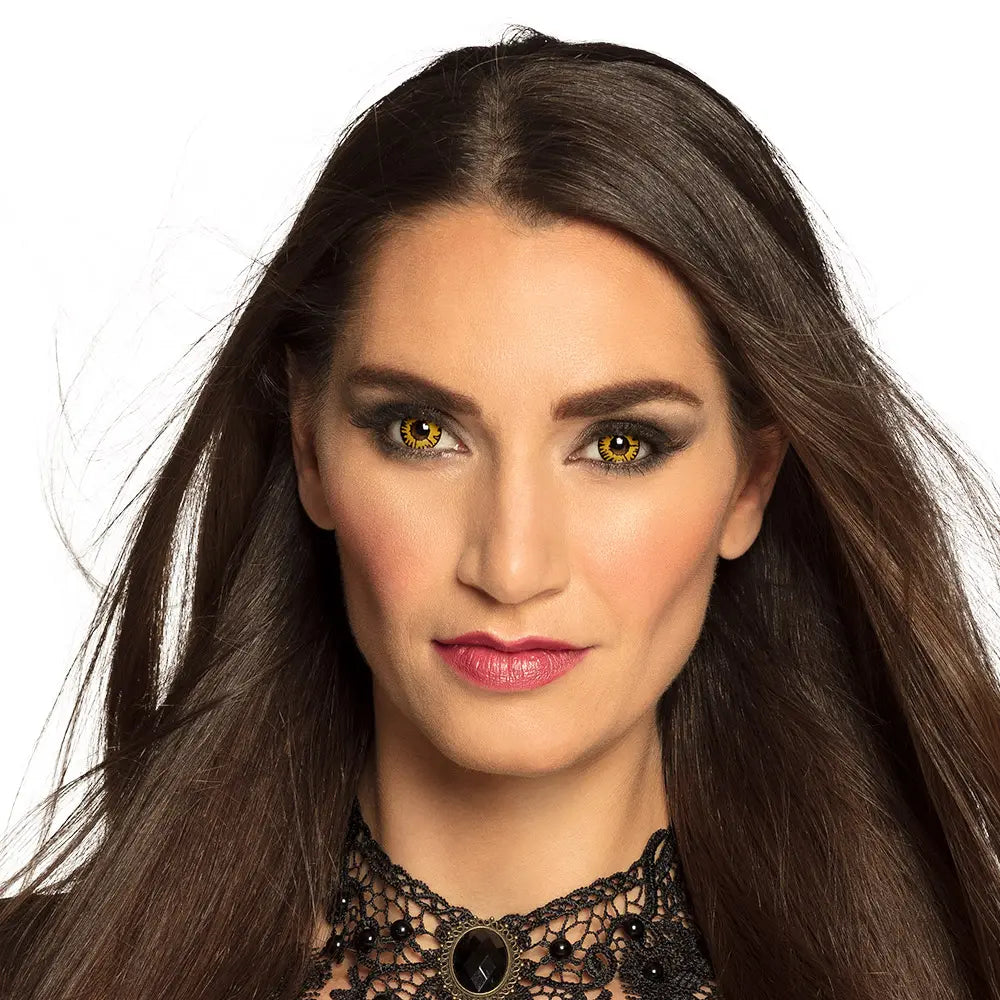 Lentilles Twilight - Jaunes iris noir - 1 semaine