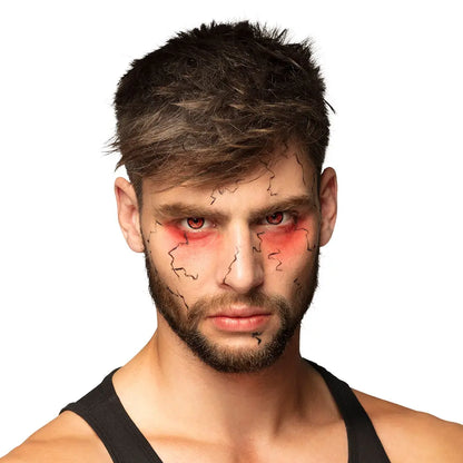 Lentilles Explosion - Rouges motif noir - 1 semaine