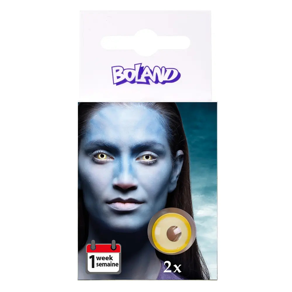 Lentilles Dark fairy - Jaunes iris noir - 1 semaine