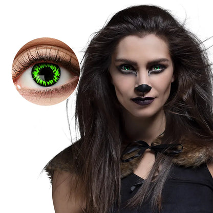 Lentilles She-wolf (Louve surnaturelle) - Vert et noir - 1 semaine