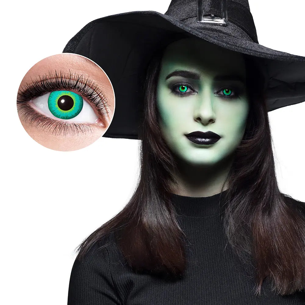 Lentilles Witchcraft (Sorcellerie maléfique) - Vert et noir - 1 semaine
