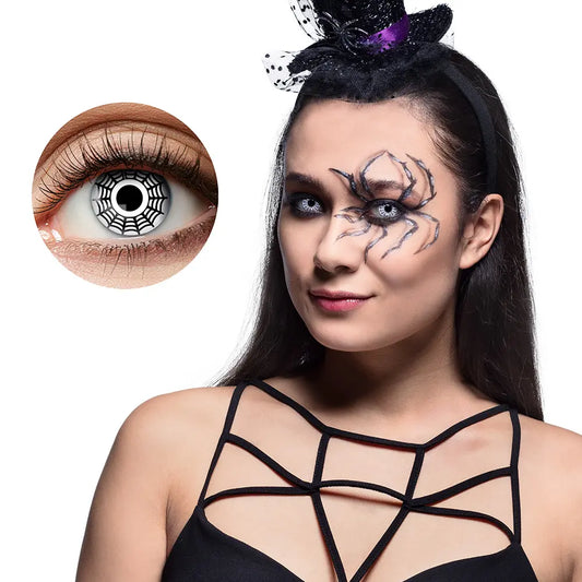 Lentilles Araignée - Noir et blanc - 1 semaine