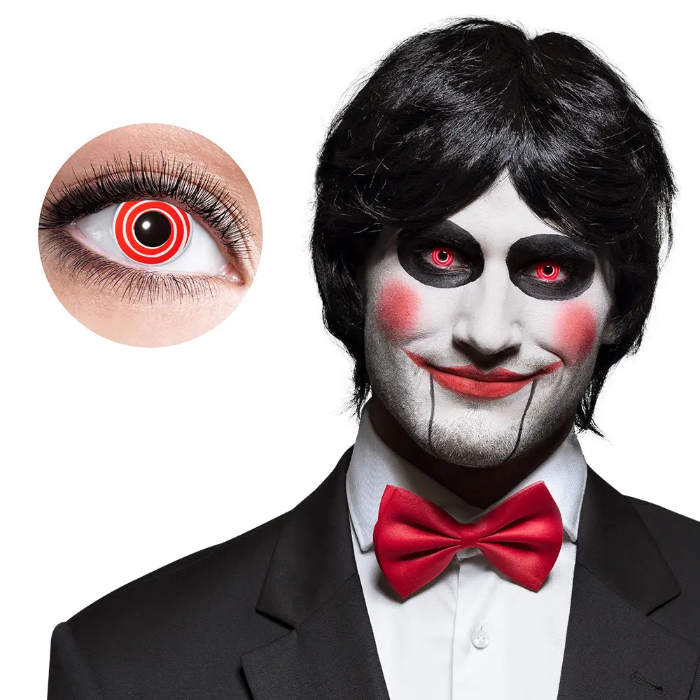 Lentilles Spirale rouge - Rouge et noir - 1 semaine