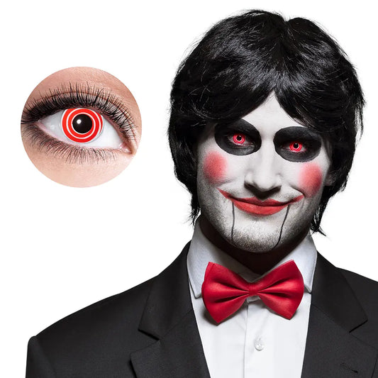 Lentilles Spirale rouge - Rouge et noir - 1 semaine