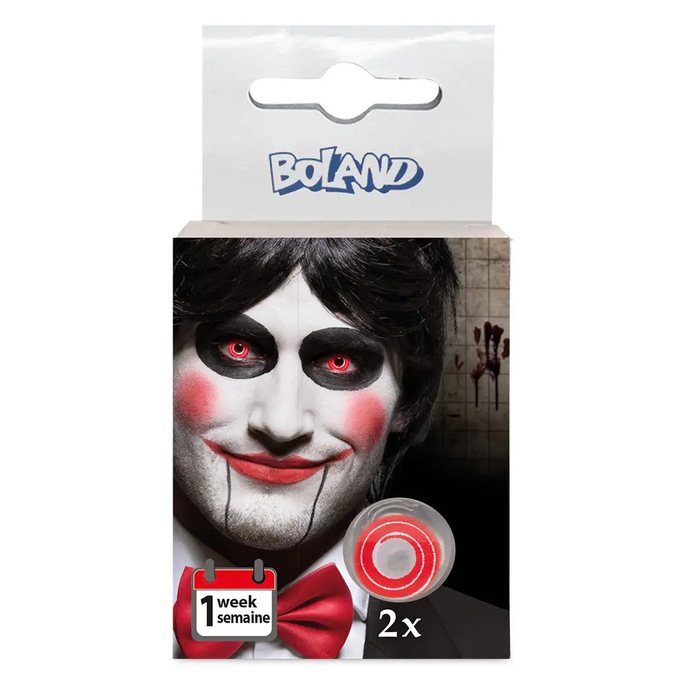 Lentilles Spirale rouge - Rouge et noir - 1 semaine