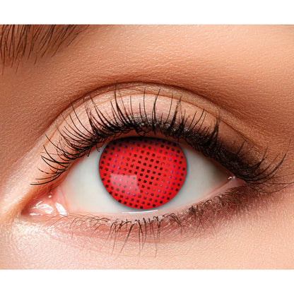 Lentilles Cyborg - Rouge bionique - 1 semaine