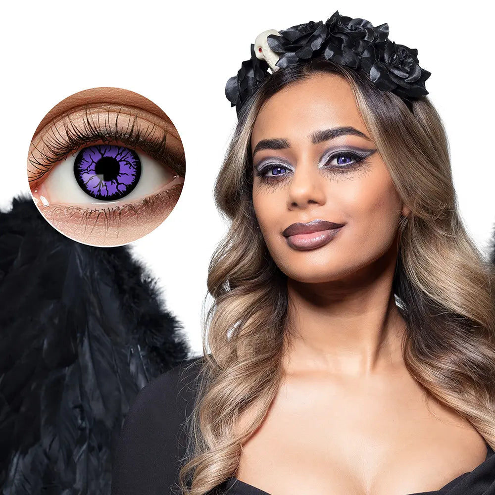 Lentilles Dark Angel - Violettes mystiques - 1 semaine