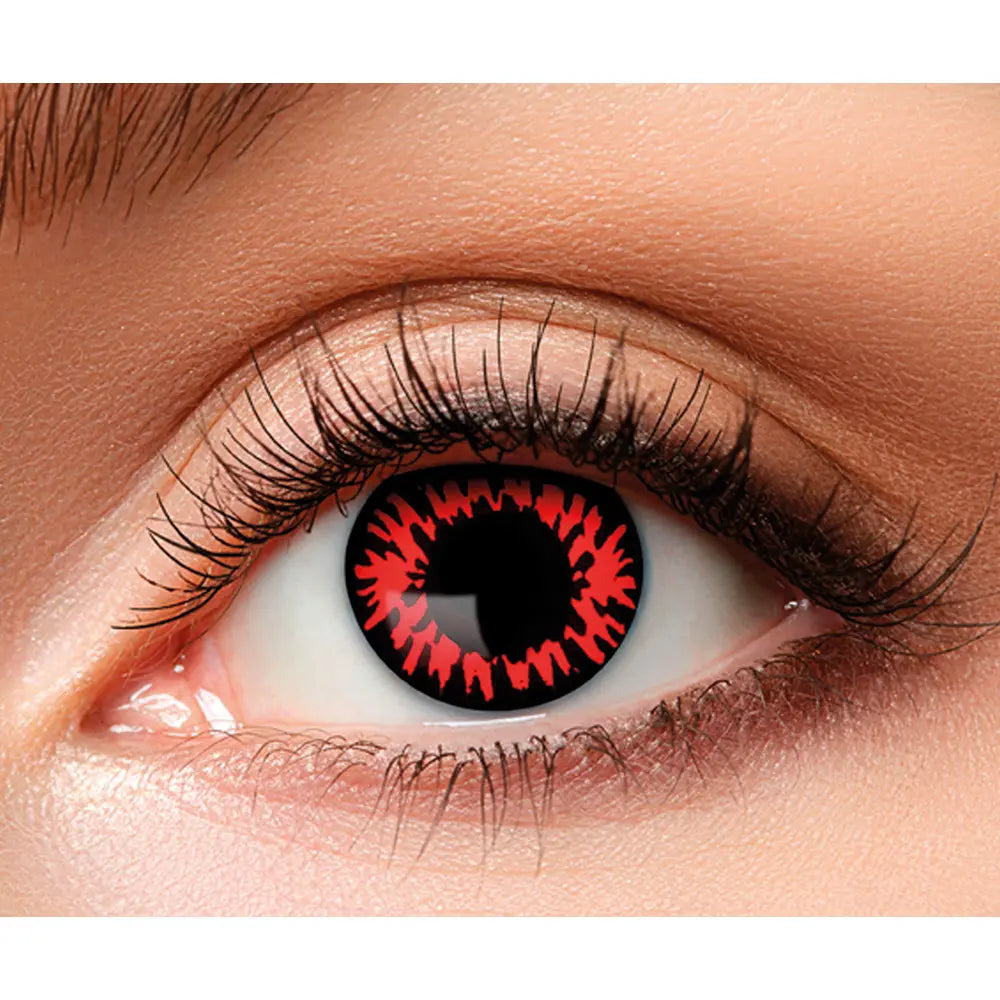 Lentilles Killer Clown - Rouge intense effet hypnotique - 1 semaine