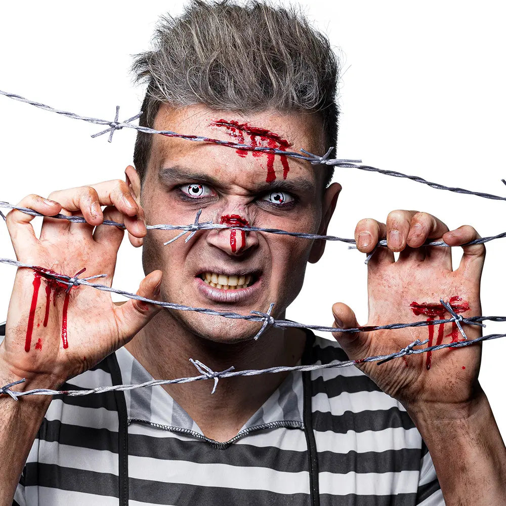 Lentilles Imprisoned - Blances à motif barbelé - 1 semaine