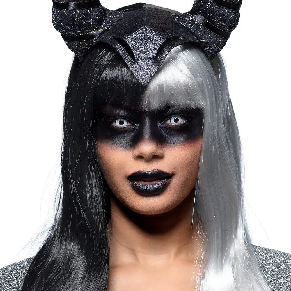 Lentilles White demon - Blanches cerclées noir - 1 semaine