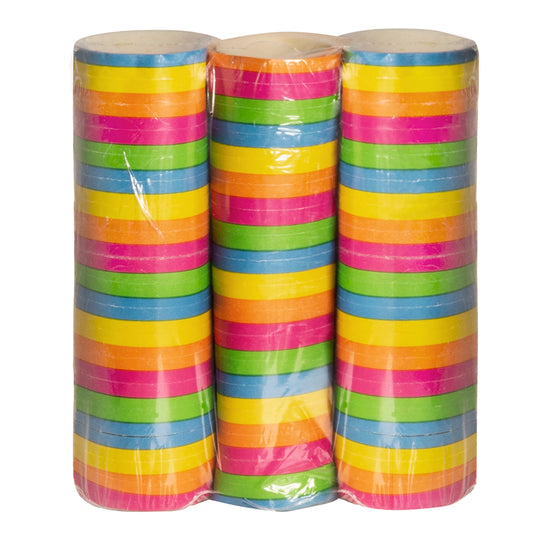 Set 3 Rouleaux de serpentins en papier Arc-en-ciel