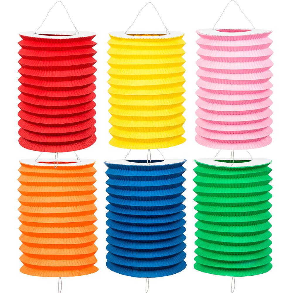 Set 12 Lanternes cylindrique en papier (16 cm)