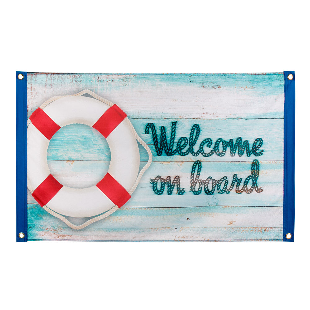 Polyester drapeau Navy 'Welcome on board'