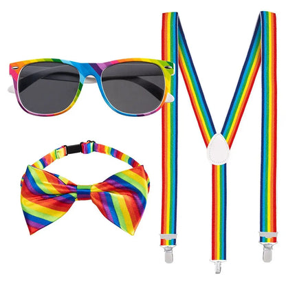 Set Lunettes, Bretelles et Nœud Papillon - Multicolore