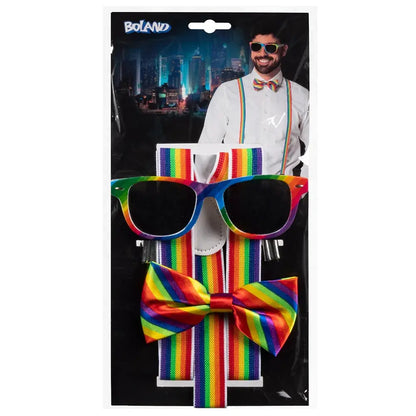 Set Lunettes, Bretelles et Nœud Papillon - Multicolore