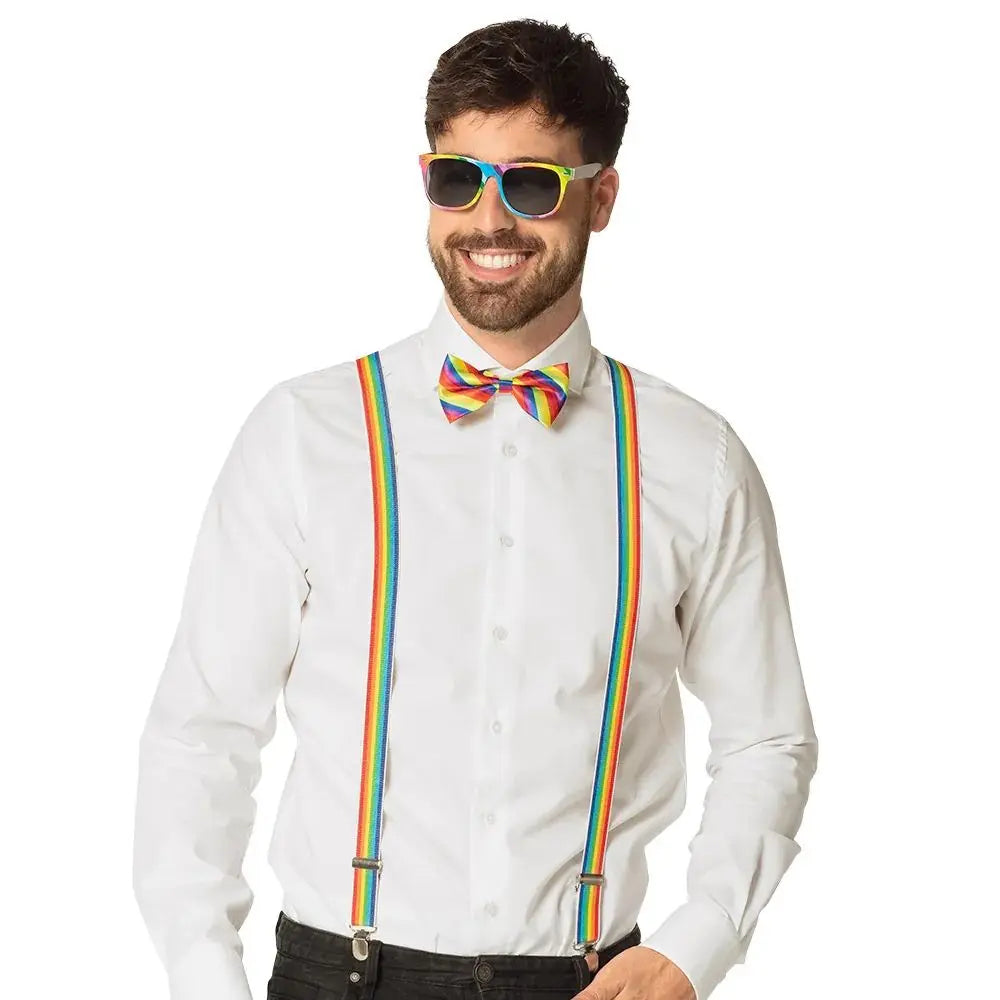 Set Lunettes, Bretelles et Nœud Papillon - Multicolore