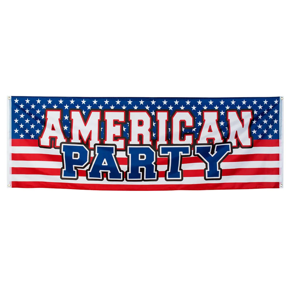 Bannière polyester 'AMERICAN PARTY' america USA