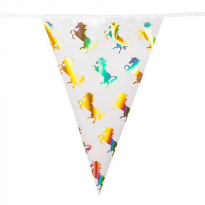 Guirlande de fanions aluminium Licorne