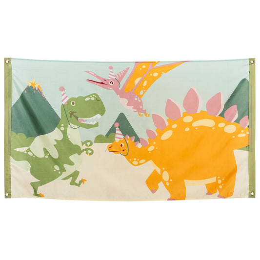 Drapeau polyester Dino party