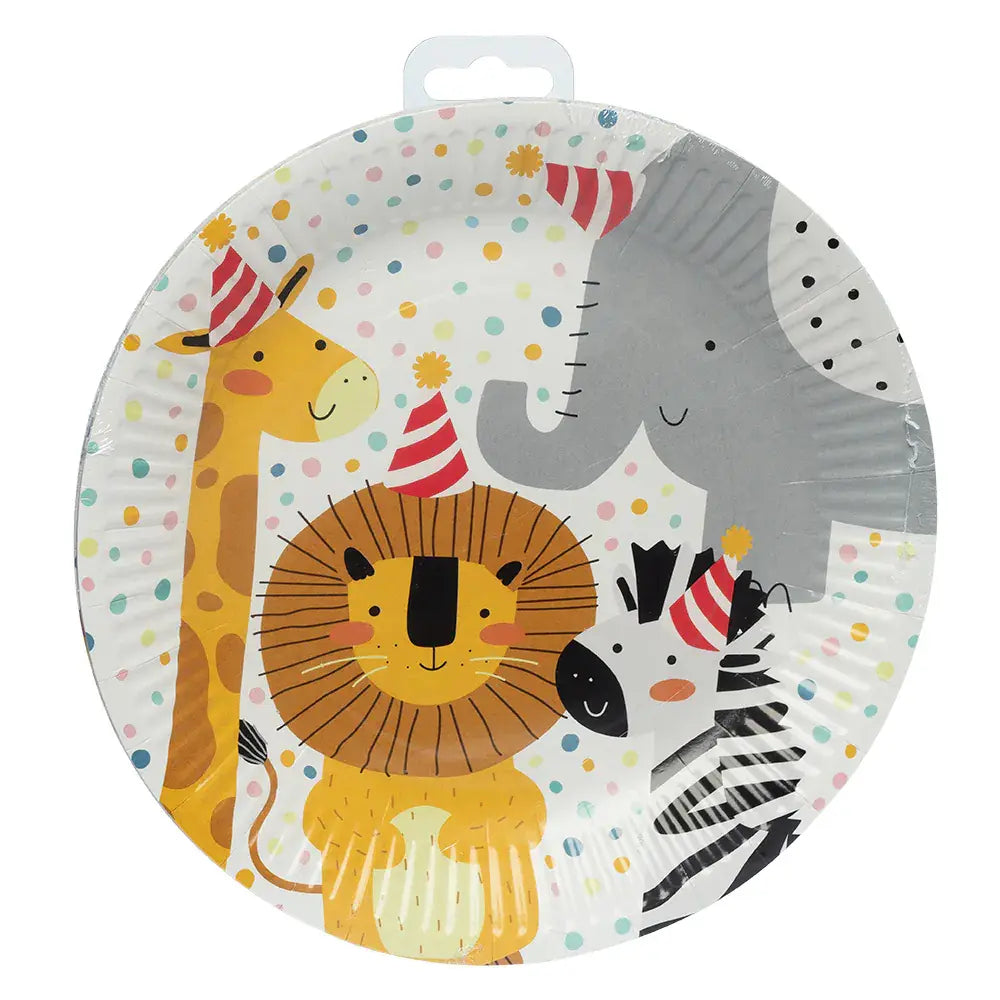 8 Assiettes en Carton D23cm - Safari
