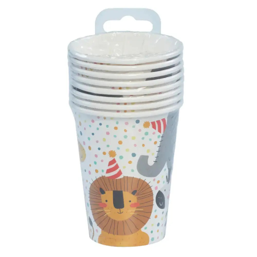 8 Gobelets en Carton 21cl - Safari