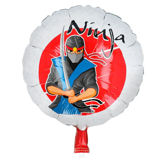 Ballon en aluminium 'Ninja' double face - Ø 45 cm