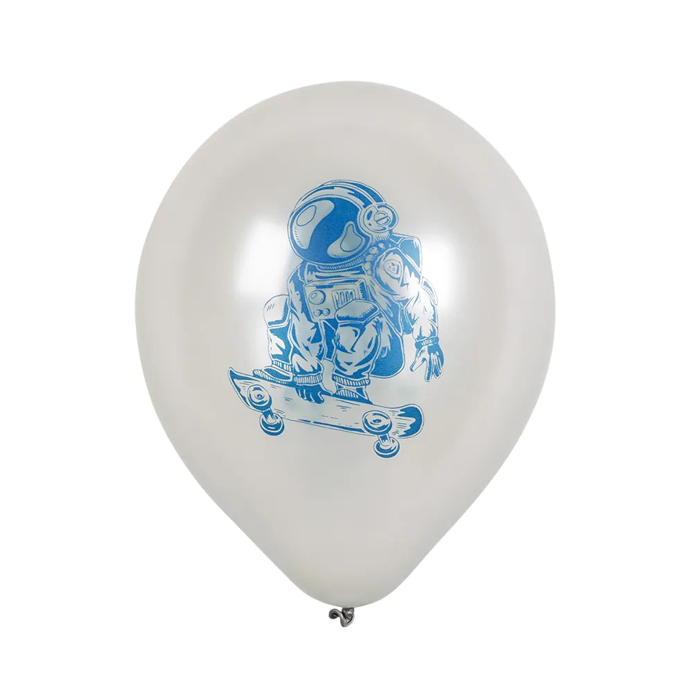 Set 6 Ballons en latex Espace double face (25 cm)