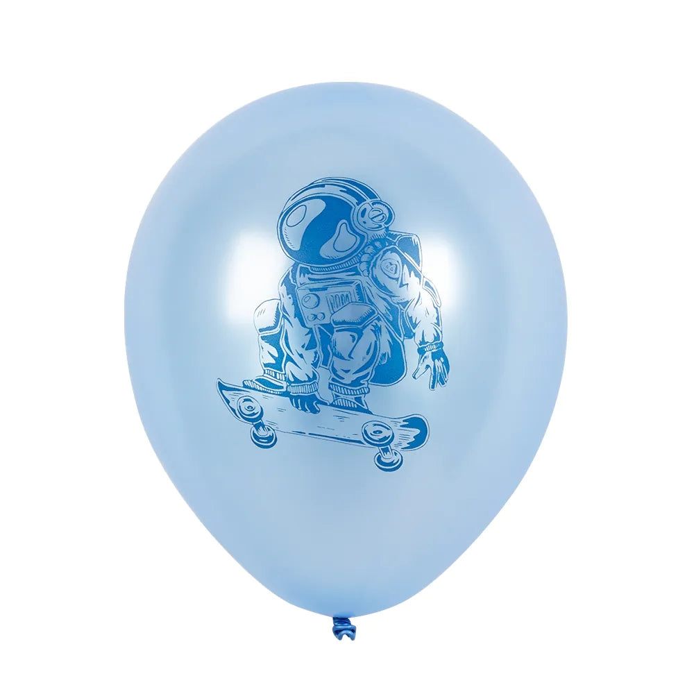 Set 6 Ballons en latex Espace double face (25 cm)