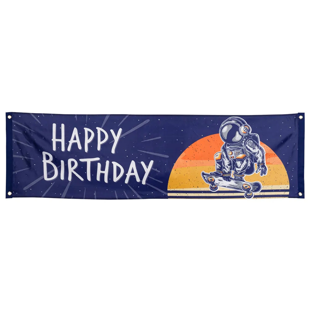 Bannière polyester Space 'Happy Birthday' (50 x 180 cm)