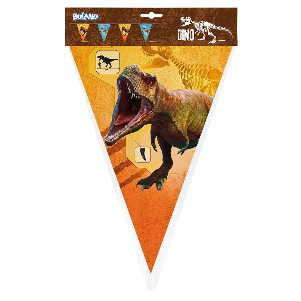 Guirlande de fanions PE T-Rex (30 x 20 cm)(6 m)