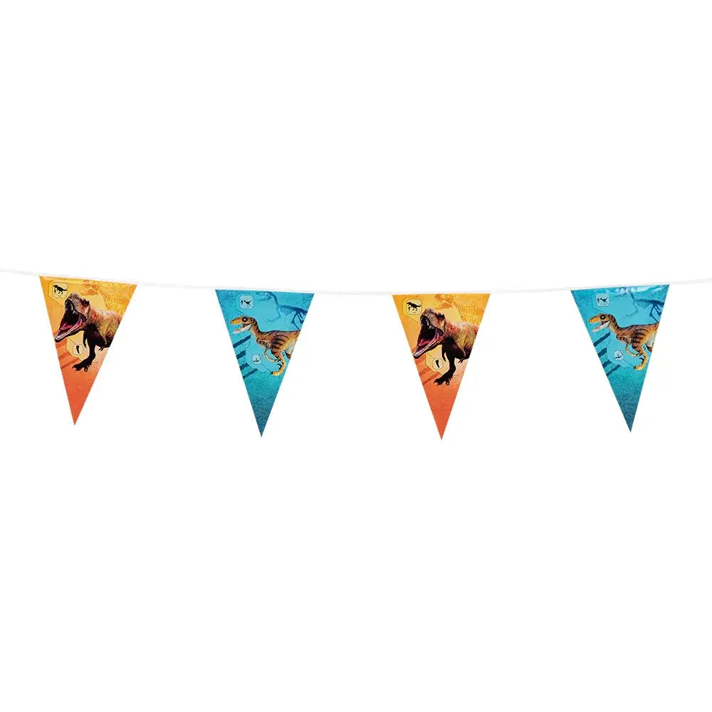 Guirlande de fanions PE T-Rex (30 x 20 cm)(6 m)