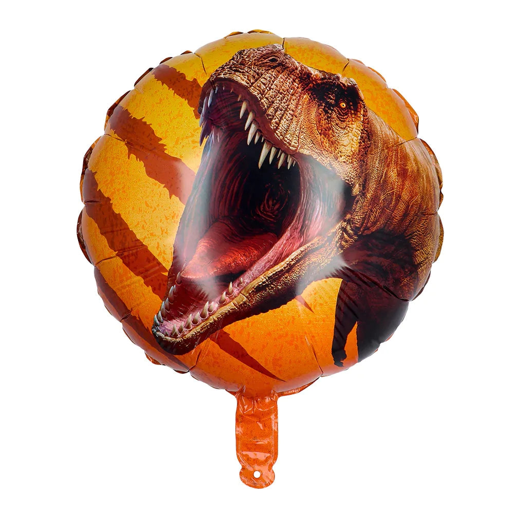 Ballon en aluminium T-Rex double face (Ø 45 cm)