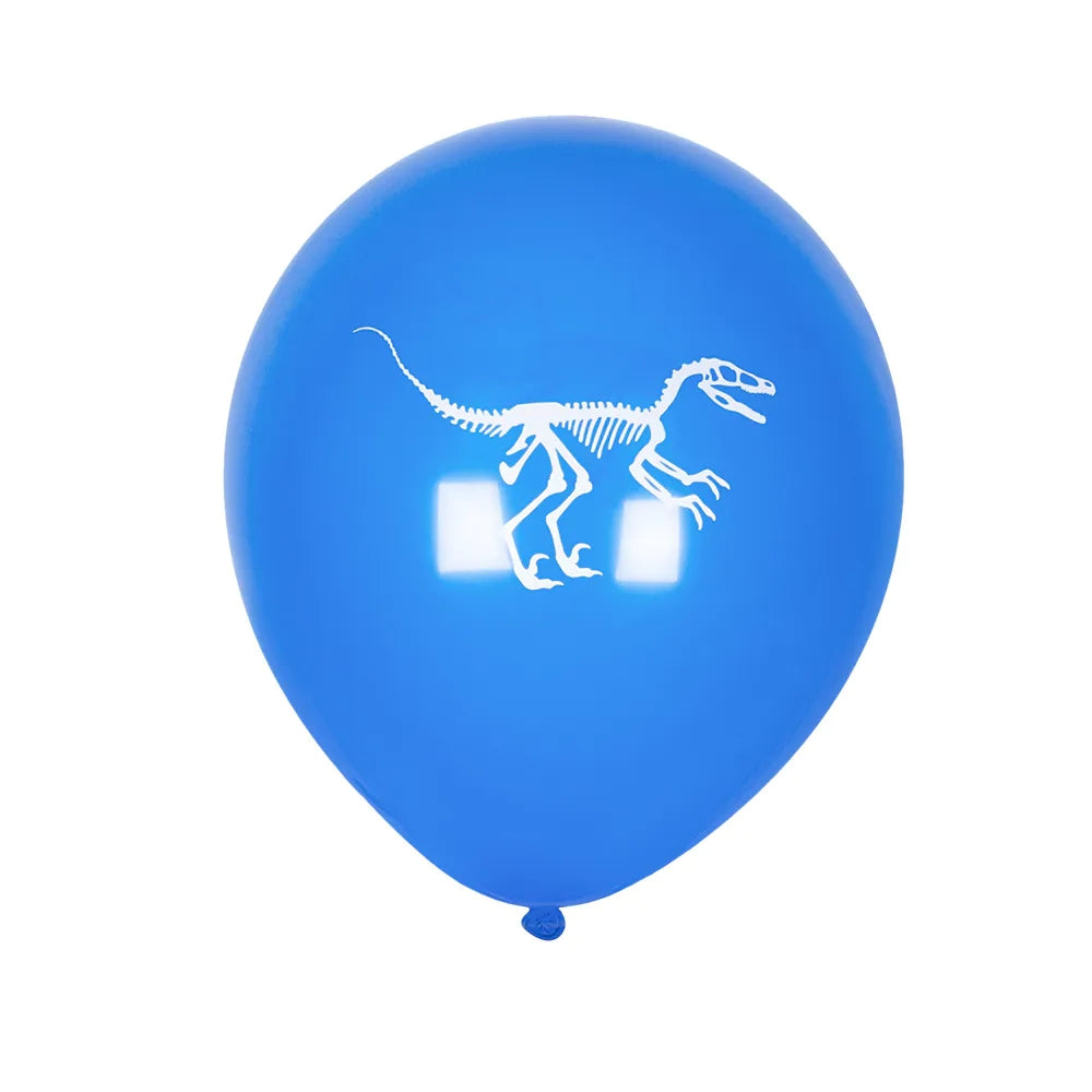 6 Ballons en latex T-Rex double face (25 cm)