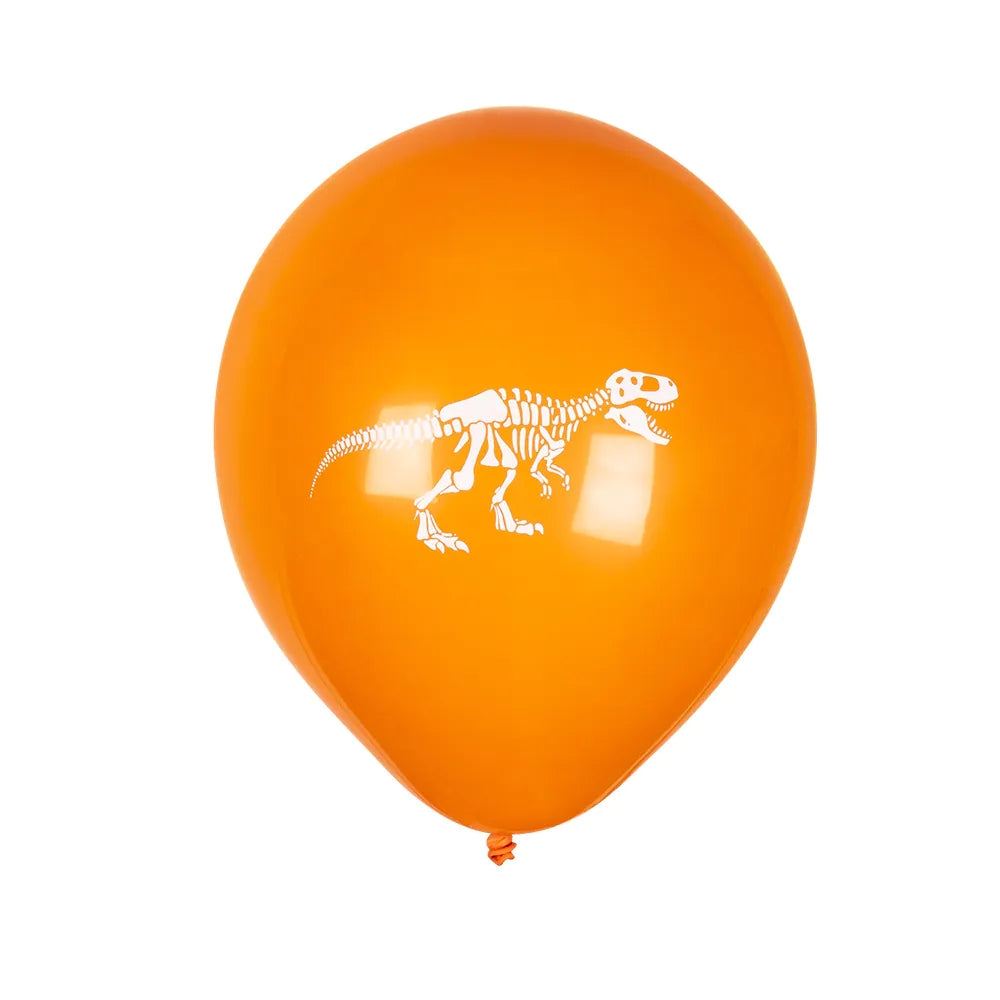 6 Ballons en latex T-Rex double face (25 cm)