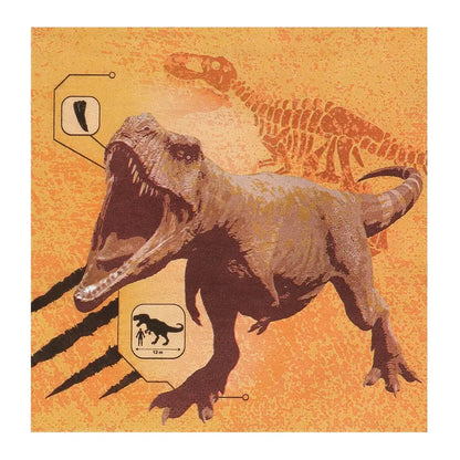 20 Serviettes en Papier 33x33cm - T-Rex