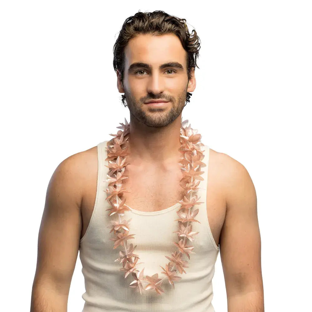 Collier Hawaiien Kahoku Or Rose
