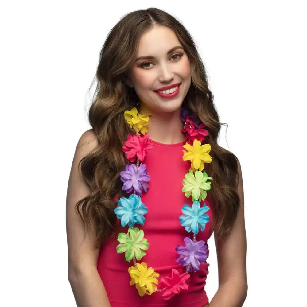 Collier Hawaïen à Fleurs - Aloha Multicolore