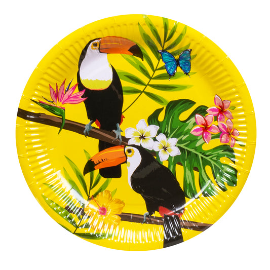 Set 10 Assiettes en papier Toucan