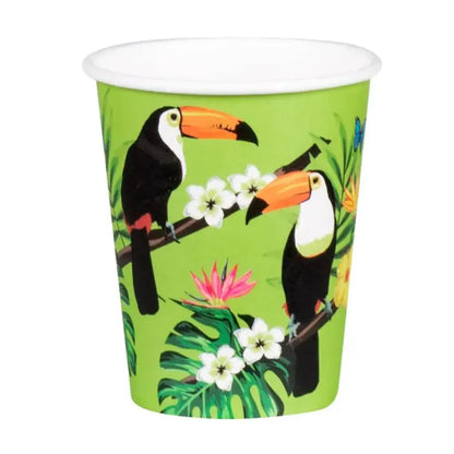 10 Gobelets en Papier 25cl - Toucan Tropique