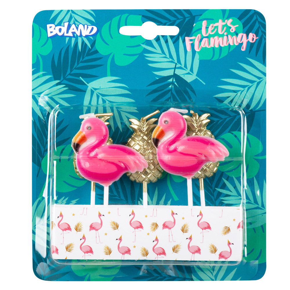 Set 5 Bougies Flamant/ananas