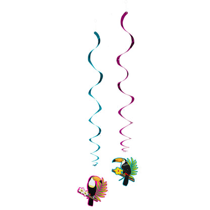 Set 2 Swirls décoration Toucan Tropique