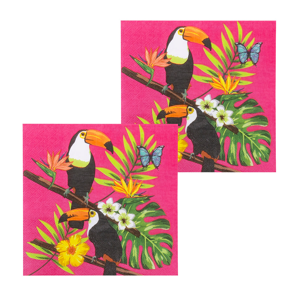 Set 12 Serviettes Toucan