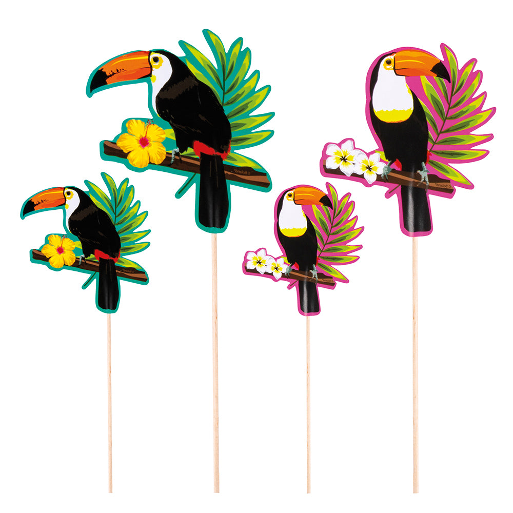 Set 4 Bâtonnets cocktail Toucan Tropique