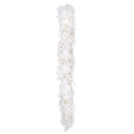 Feather boa Blanc & Or 50 g Glamour