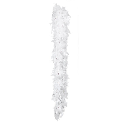 Feather boa Blanc & Argent 50 g Glamour